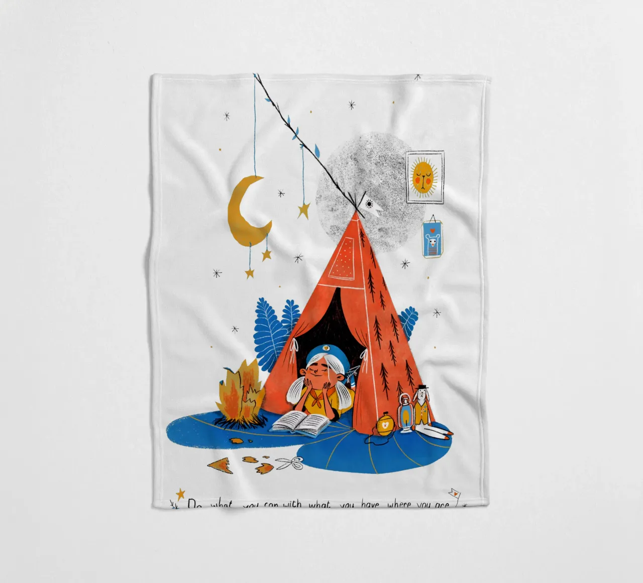Do what you can, with what you have, where you are Fleecedecke von Moira Scicluna Zahra