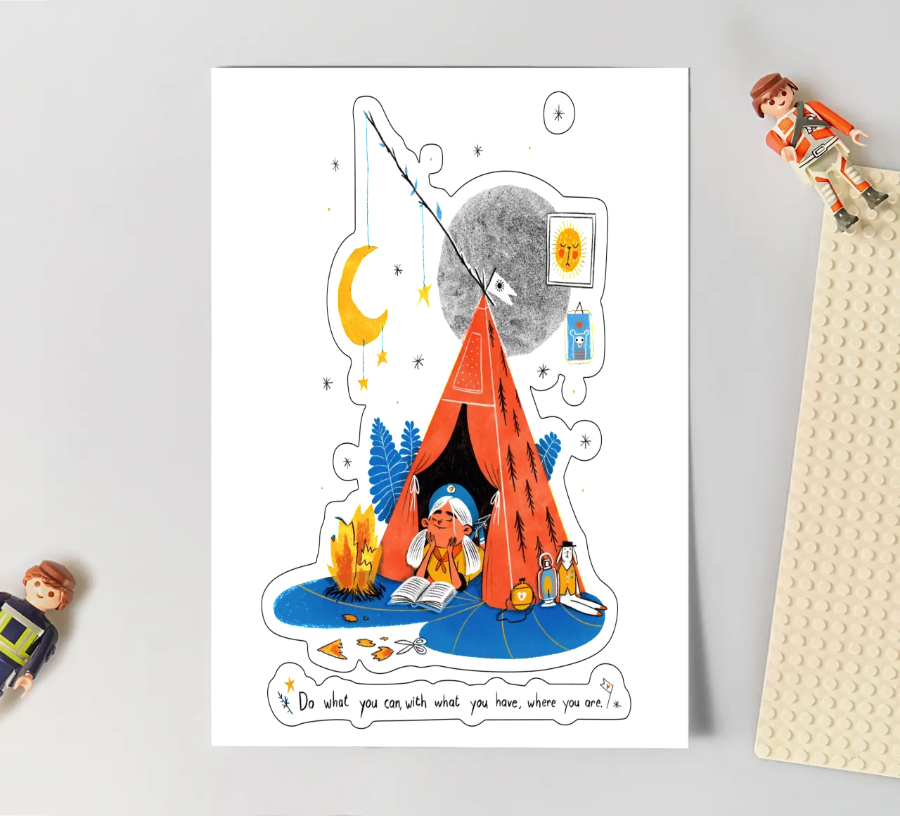 Do what you can, with what you have, where you are Stickerbogen von Moira Scicluna Zahra