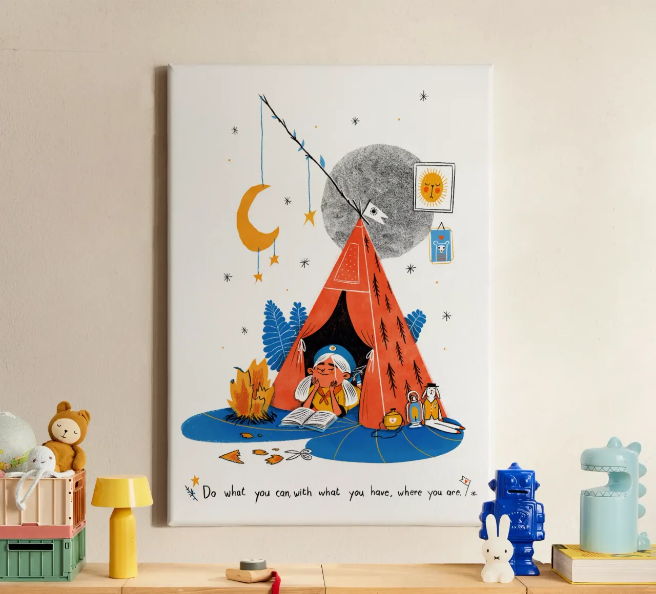 Do what you can, with what you have, where you are canvas by Moira Scicluna Zahra