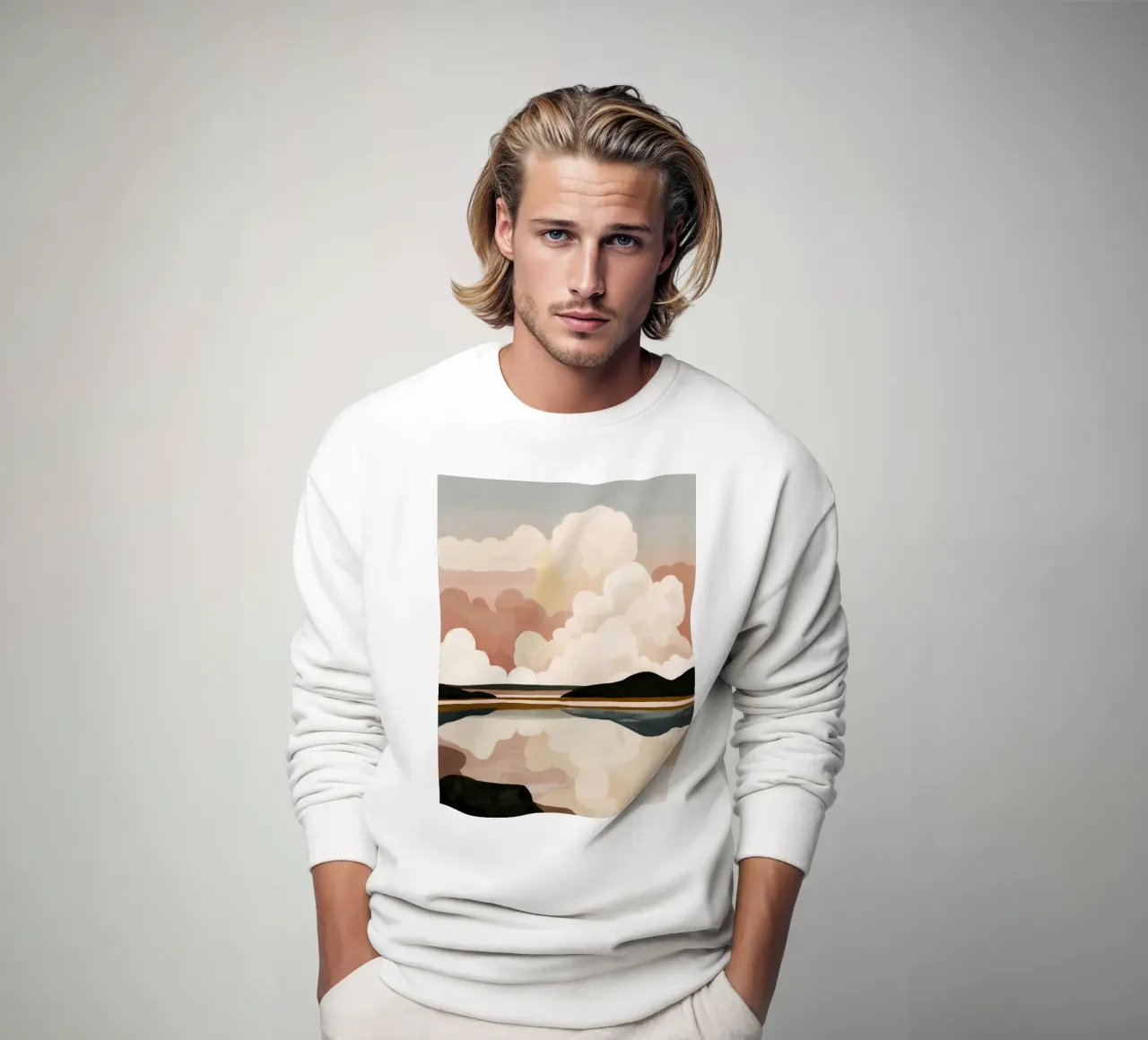 Paesaggio astratto di nuvole felpa da M.A.Z.U.N.