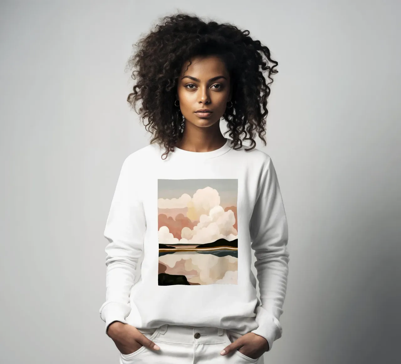 Paesaggio astratto di nuvole felpa da M.A.Z.U.N.