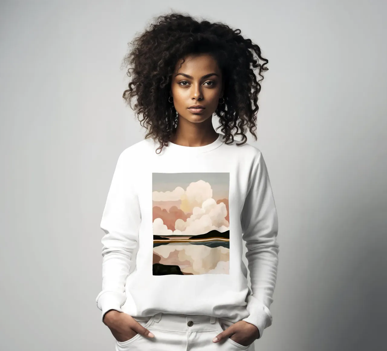 Paesaggio astratto di nuvole felpa da M.A.Z.U.N.