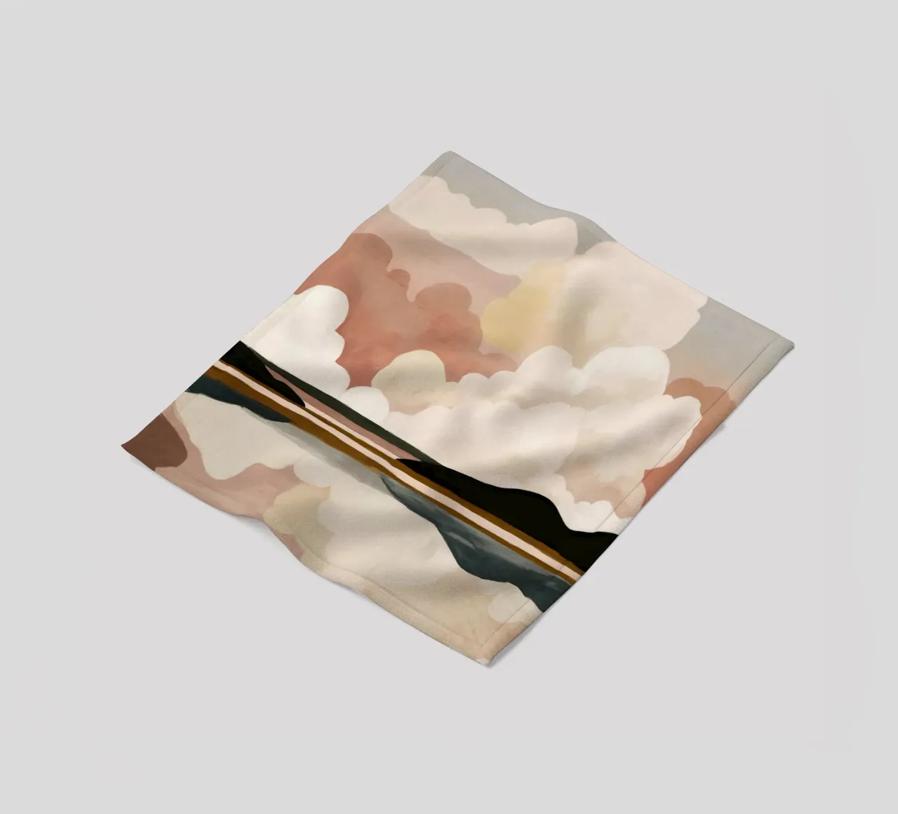 Abstract Cloudscape fleece blanket by M.A.Z.U.N.