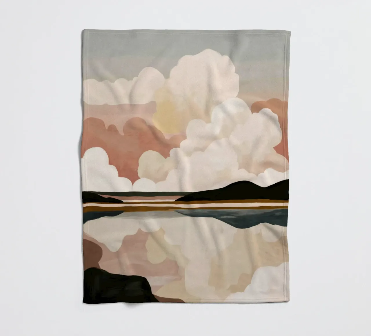 Abstract Cloudscape fleece blanket by M.A.Z.U.N.
