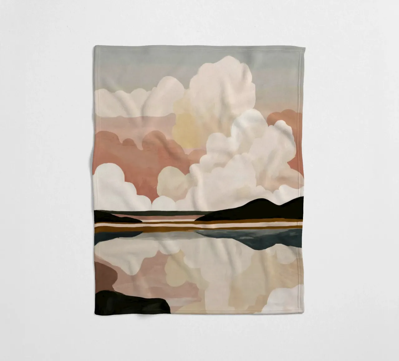 Abstract Cloudscape fleece blanket by M.A.Z.U.N.
