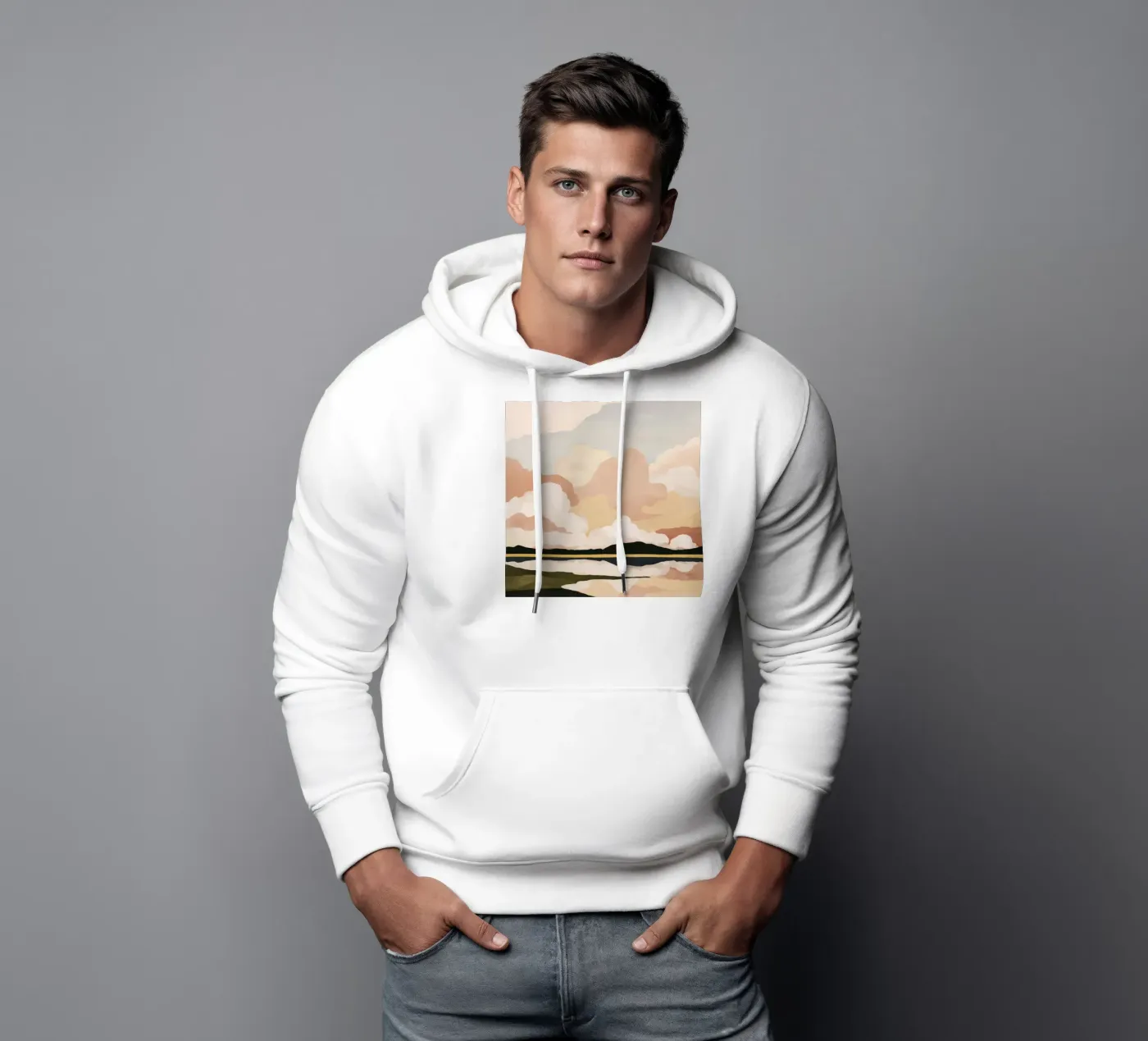 Soft Cloudscape hoodie by M.A.Z.U.N.
