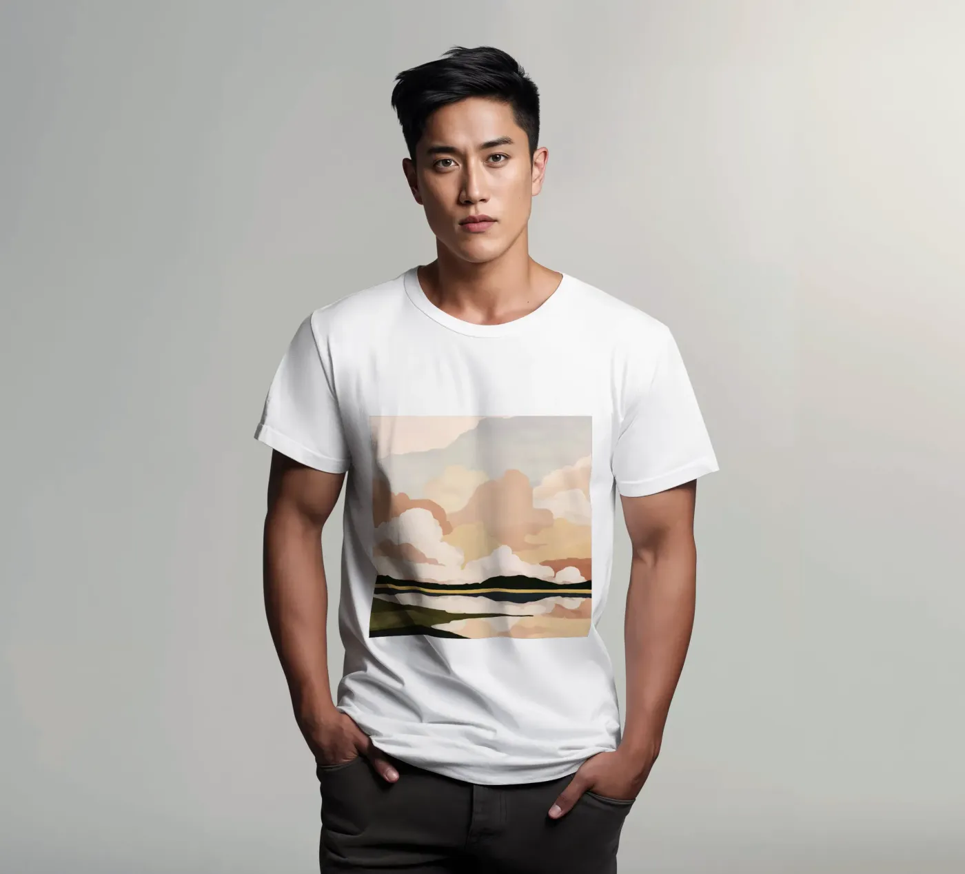 Morbido paesaggio nuvoloso t-shirt da M.A.Z.U.N.