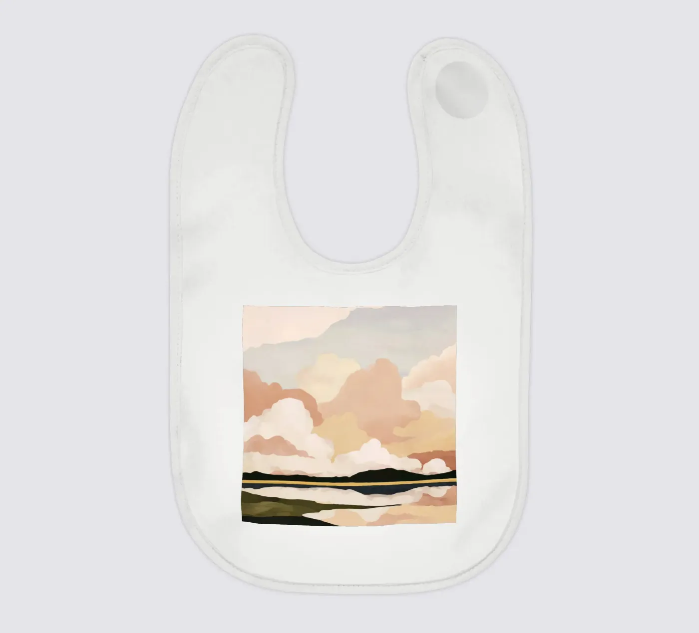 Paysage nuageux doux bavoir de M.A.Z.U.N.