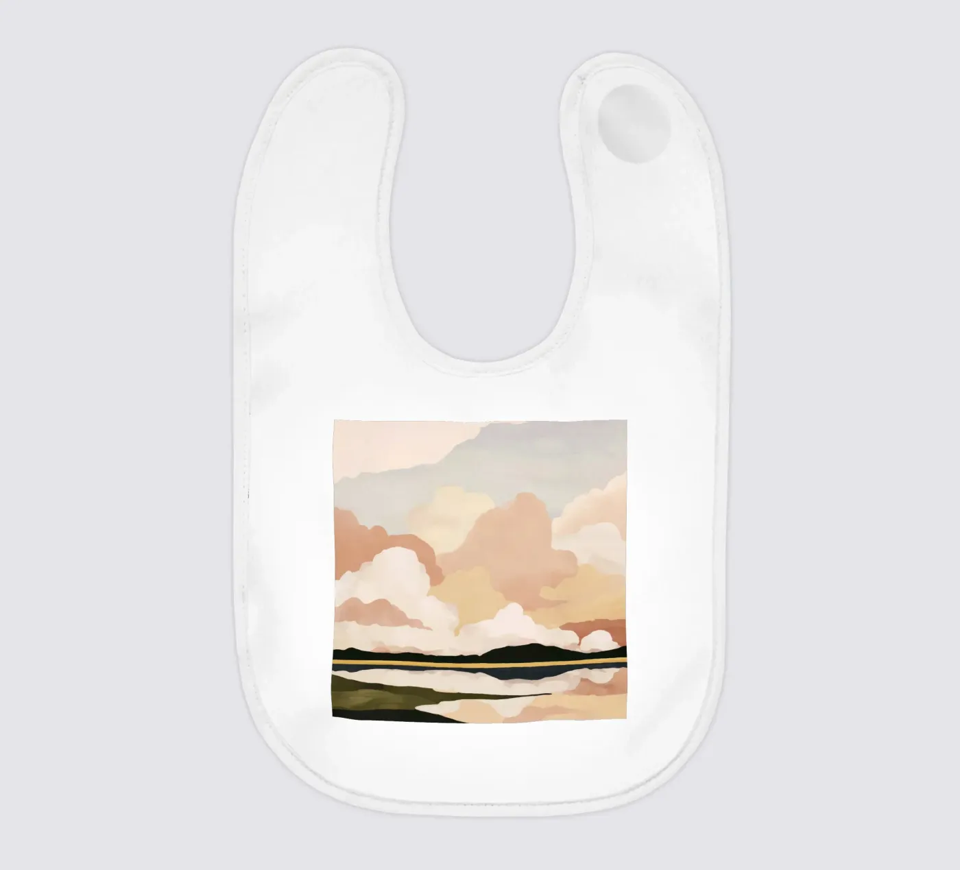 Paysage nuageux doux bavoir de M.A.Z.U.N.