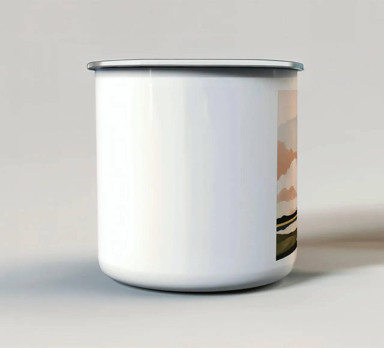 Soft Cloudscape enamel mug by M.A.Z.U.N.