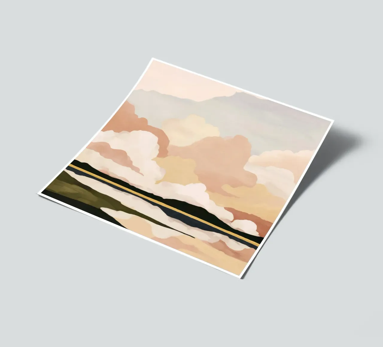 Morbido paesaggio nuvoloso foglio adesivo da M.A.Z.U.N.