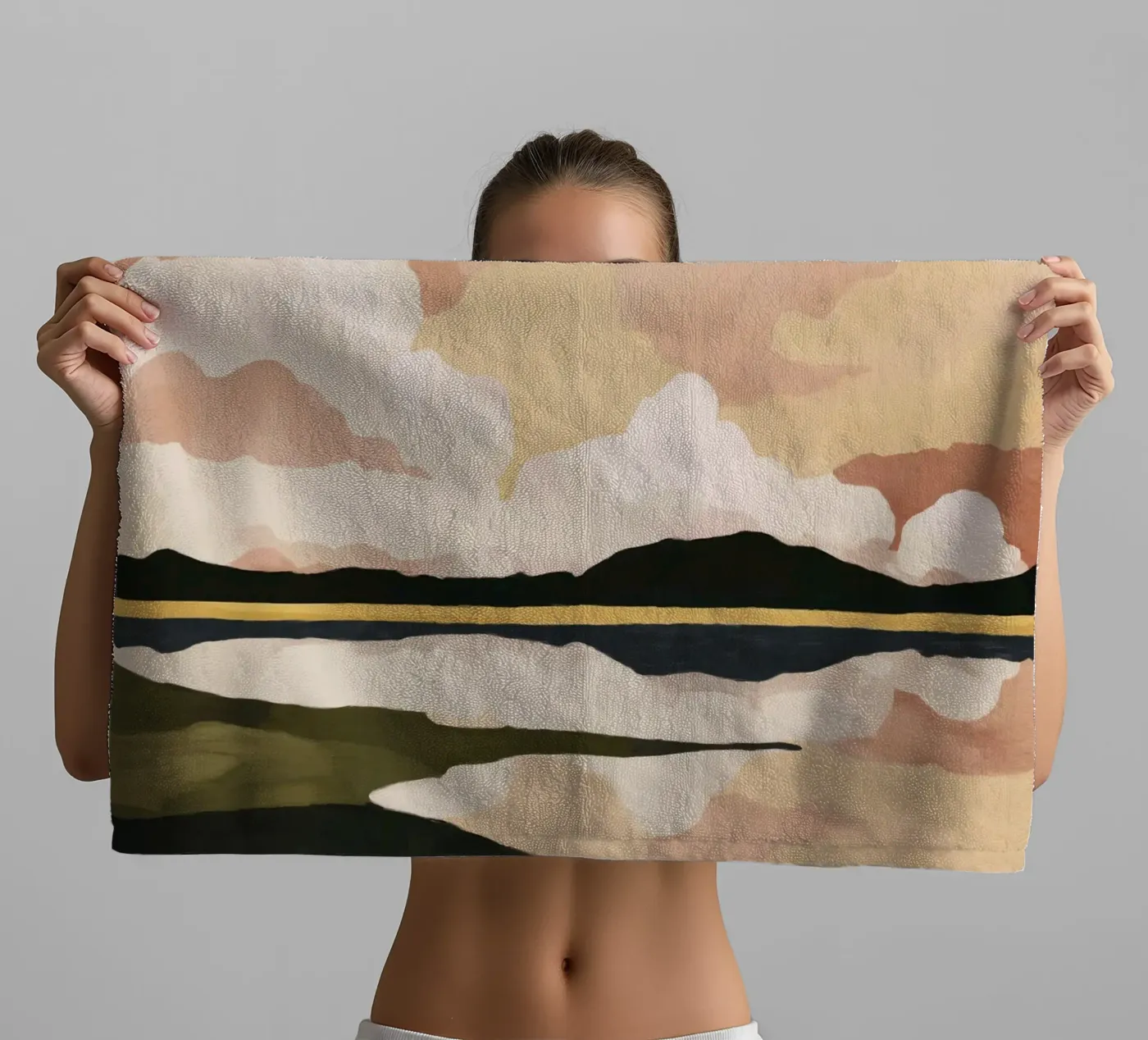Soft Cloudscape badhanddoek van M.A.Z.U.N.