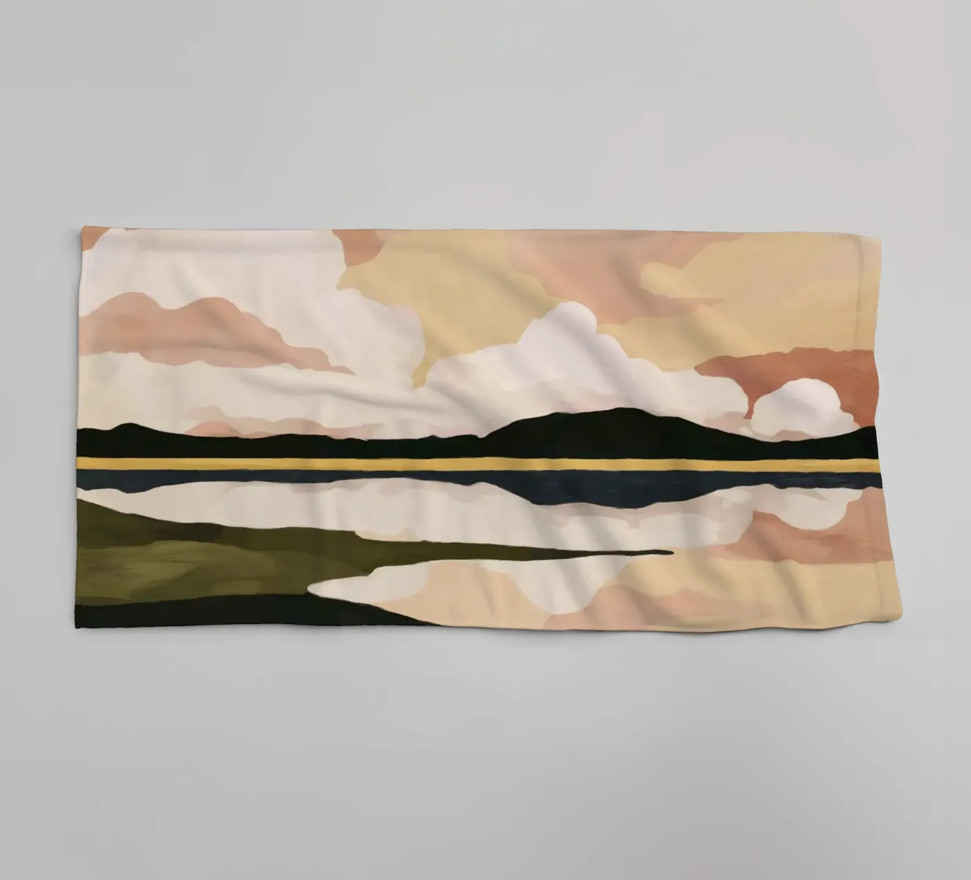 Paysage nuageux doux serviette de bain de M.A.Z.U.N.