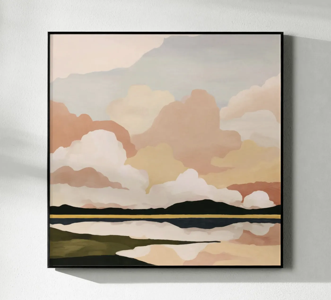 Zachte wolkenlucht acryl van M.A.Z.U.N.