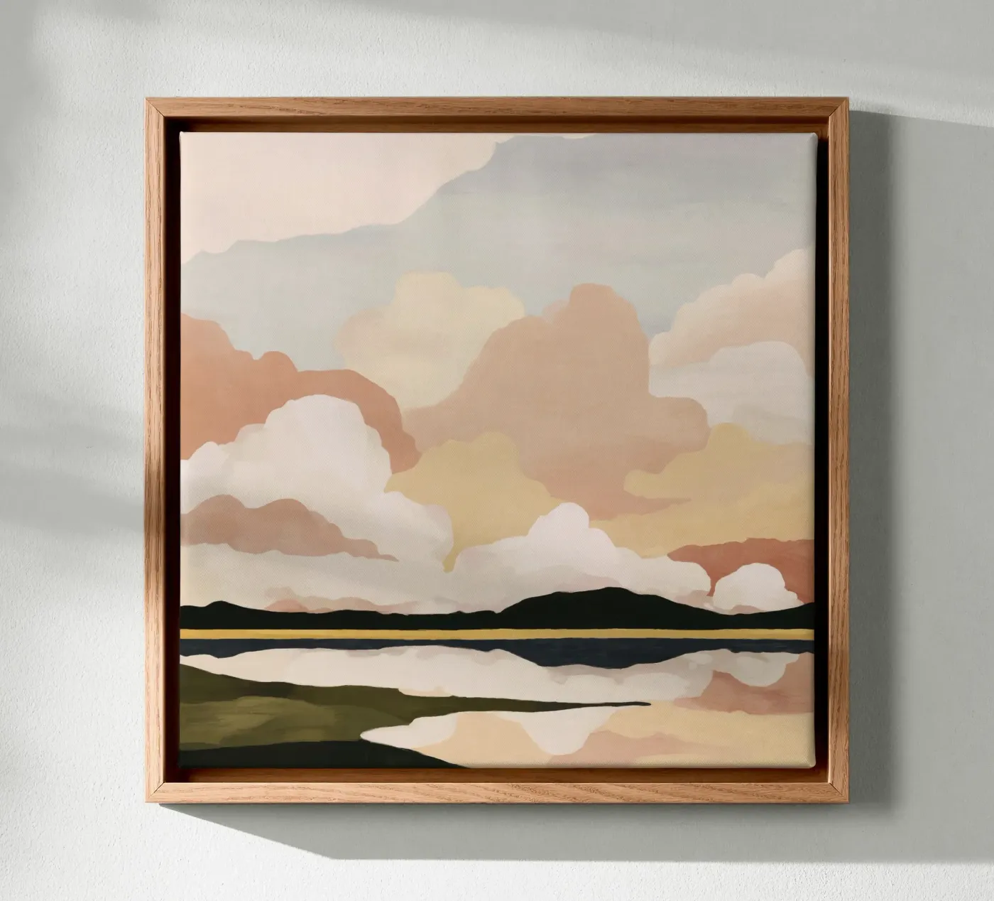 Zachte wolkenlucht canvas van M.A.Z.U.N.