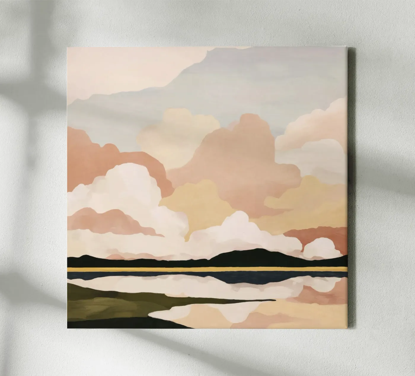Zachte wolkenlucht canvas van M.A.Z.U.N.