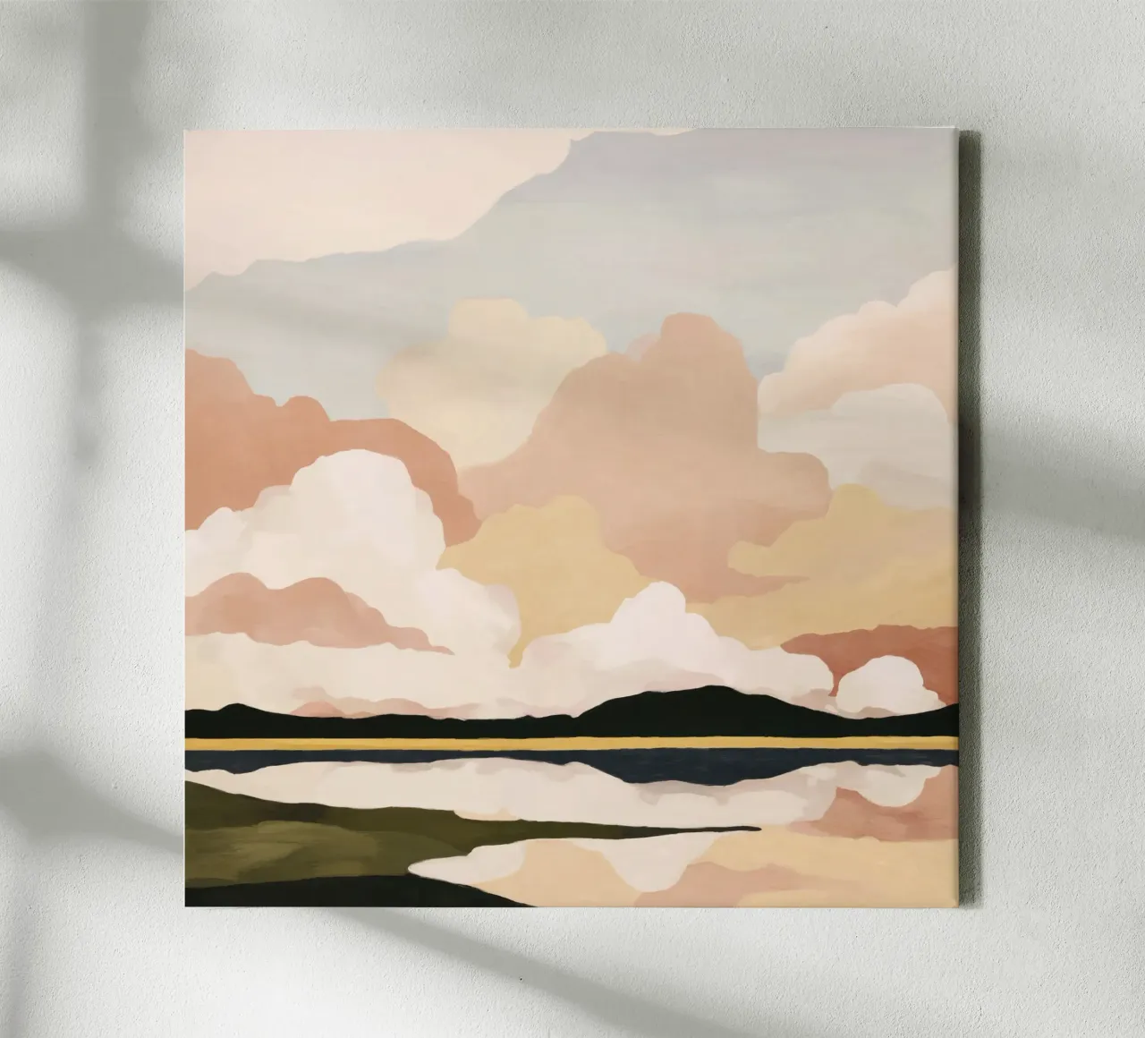 Zachte wolkenlucht canvas van M.A.Z.U.N.