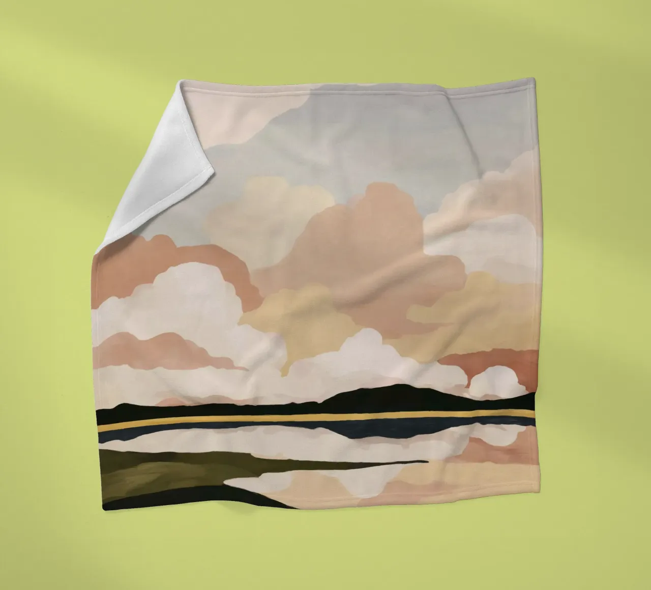 Soft Cloudscape fleece blanket by M.A.Z.U.N.