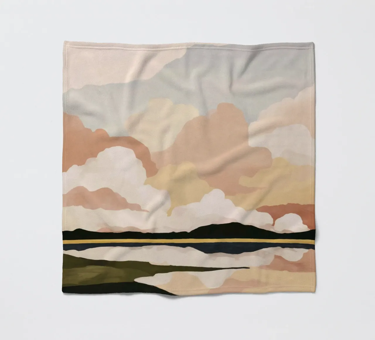 Soft Cloudscape fleece blanket by M.A.Z.U.N.