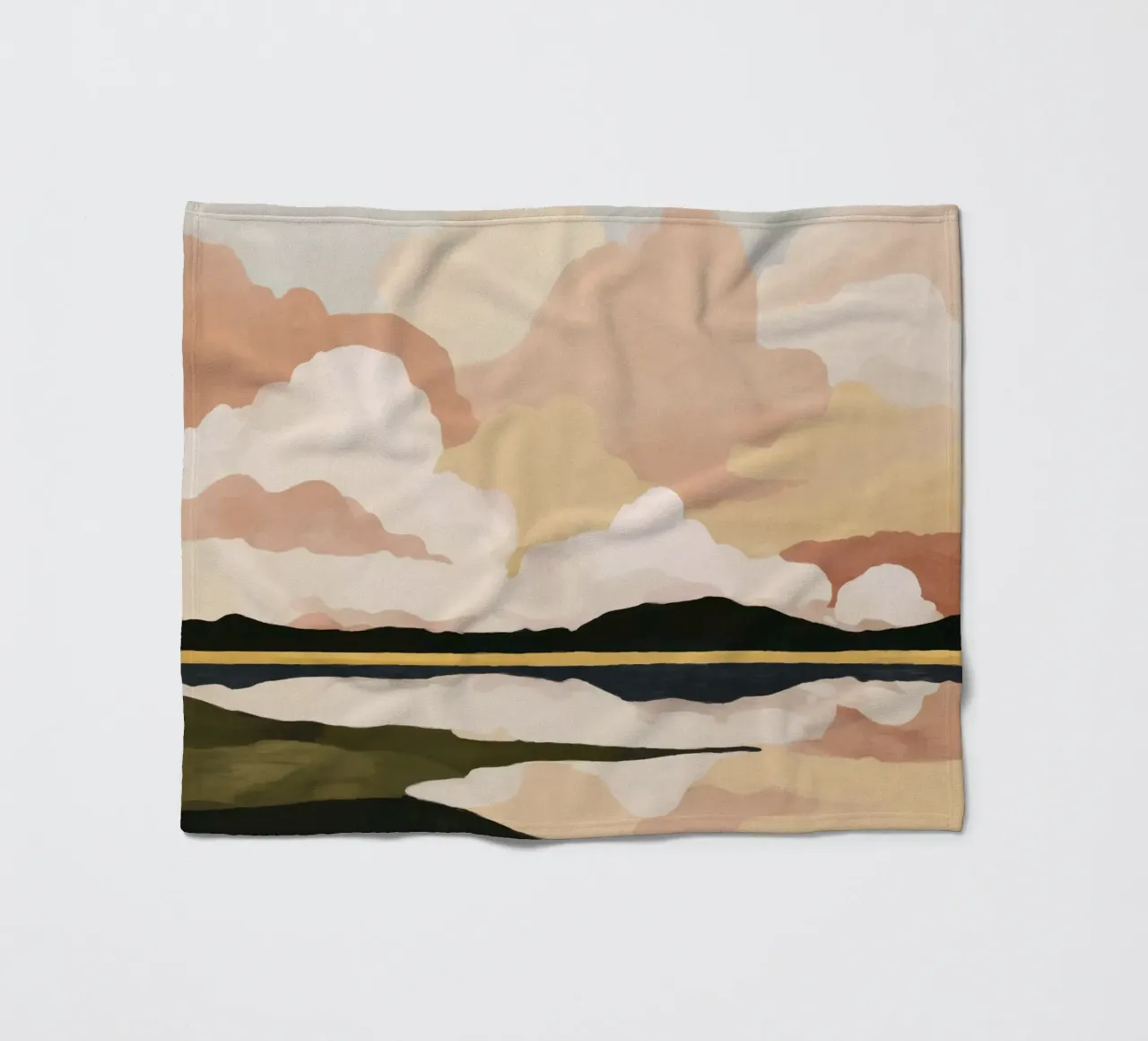 Soft Cloudscape fleece blanket by M.A.Z.U.N.