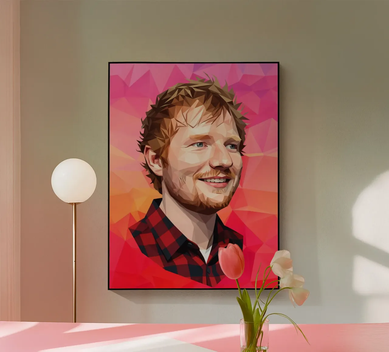 Ed Sheeran Lowpoly plexiglass da Low Profile