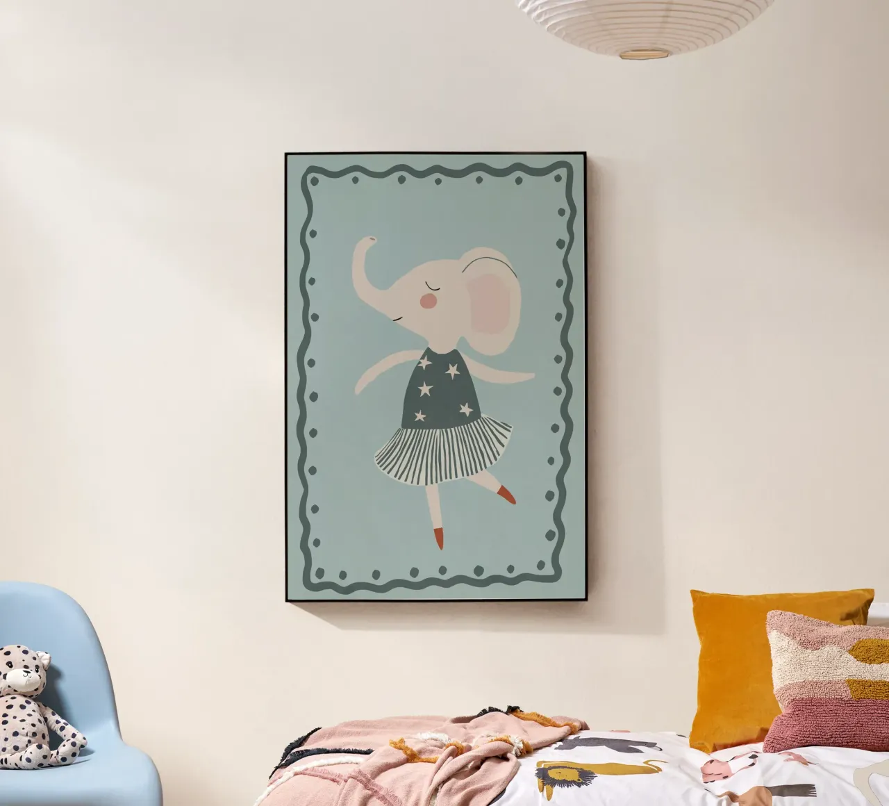 Dancing Elephant acrylic glass by treechild