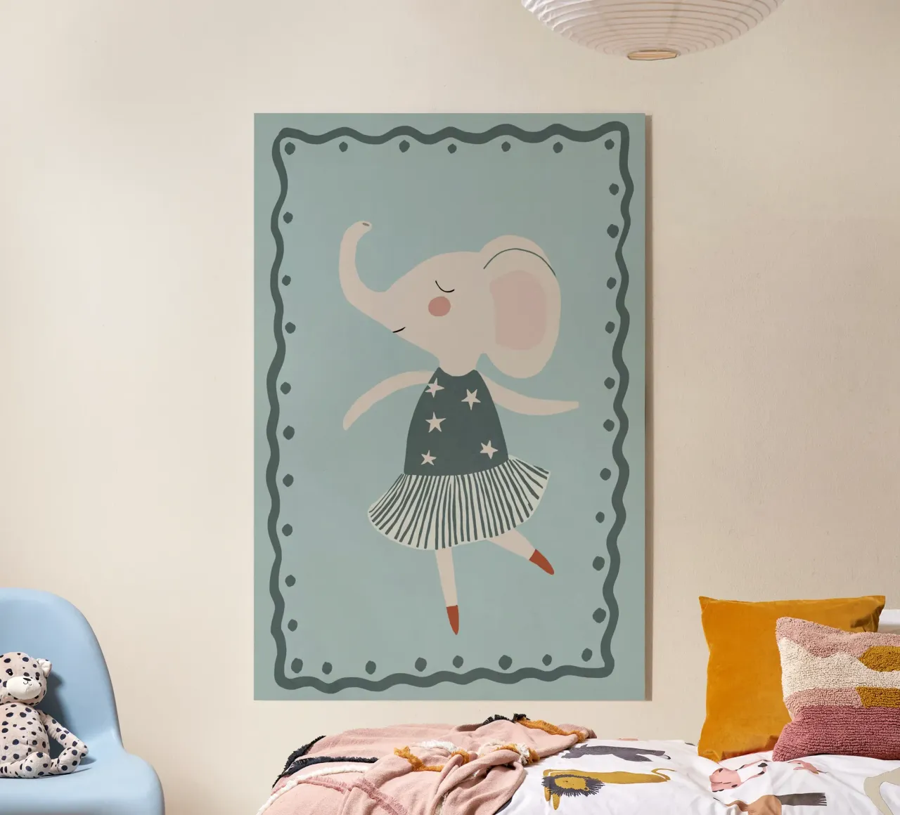 Dancing Elephant acrylic glass by treechild