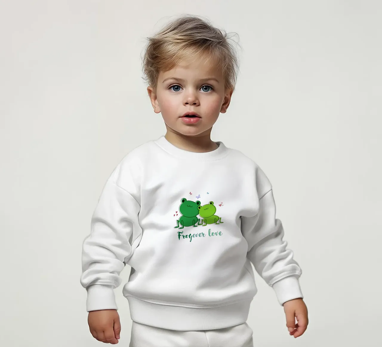 Frogever Love baby sweatshirt by DesignArt
