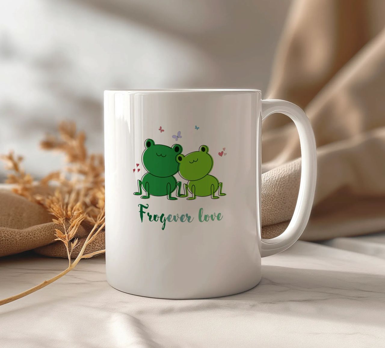 Amore Frogever tazza in ceramica da DesignArt