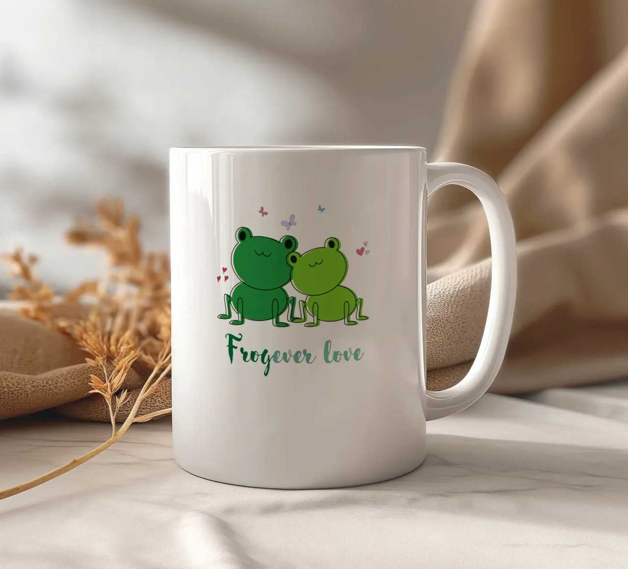 Frogever Love ceramic mug by DesignArt