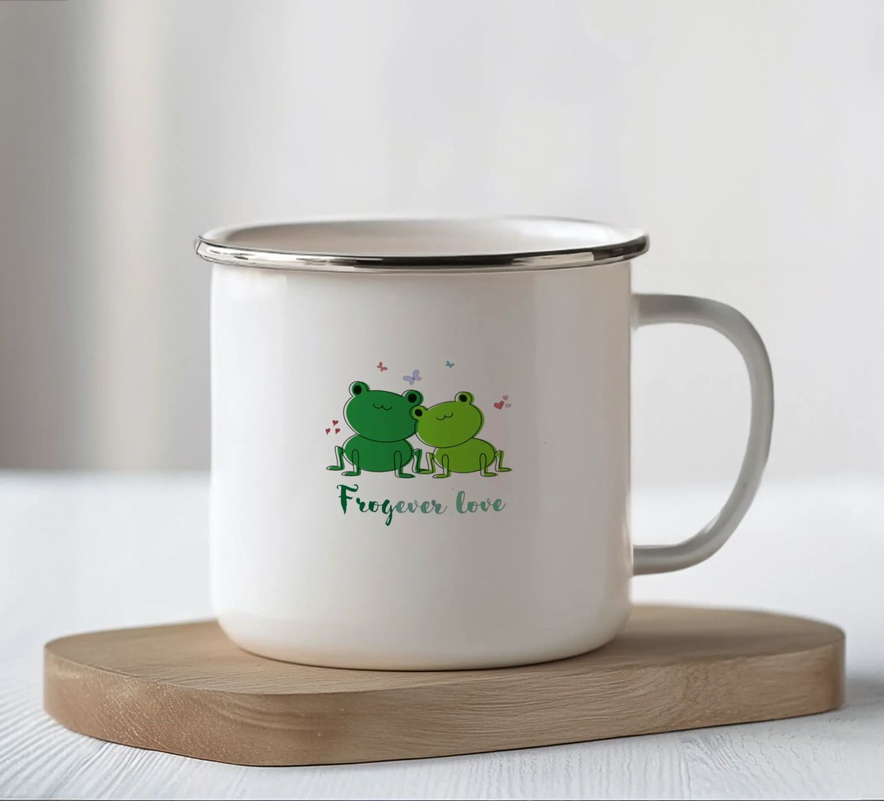 Amore Frogever tazza in smalto da DesignArt