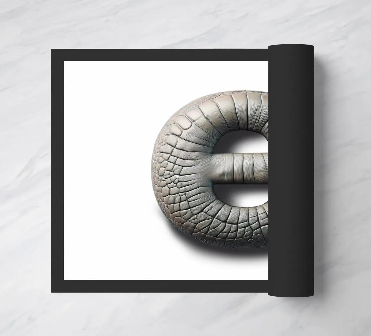 e - elephant doormat by The True Type