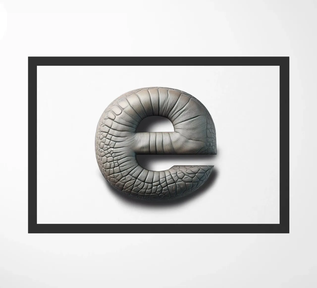 e - elephant doormat by The True Type