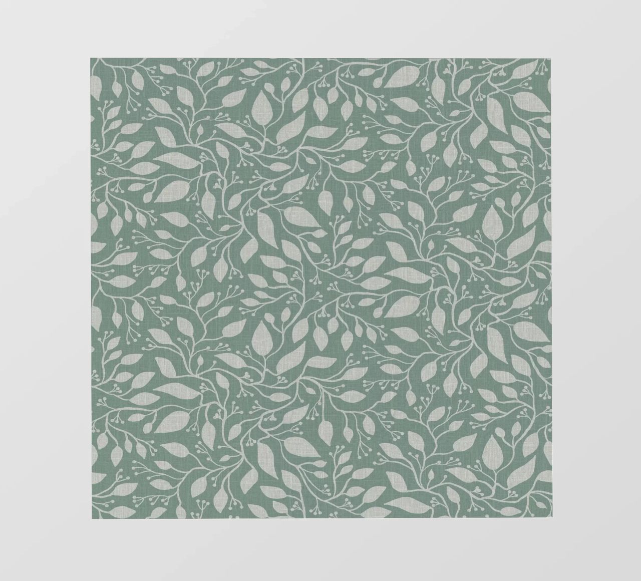Mint and Beige Leaves with Linen Texture: Elegant Nature pellicola backlit da Studio Patruschka
