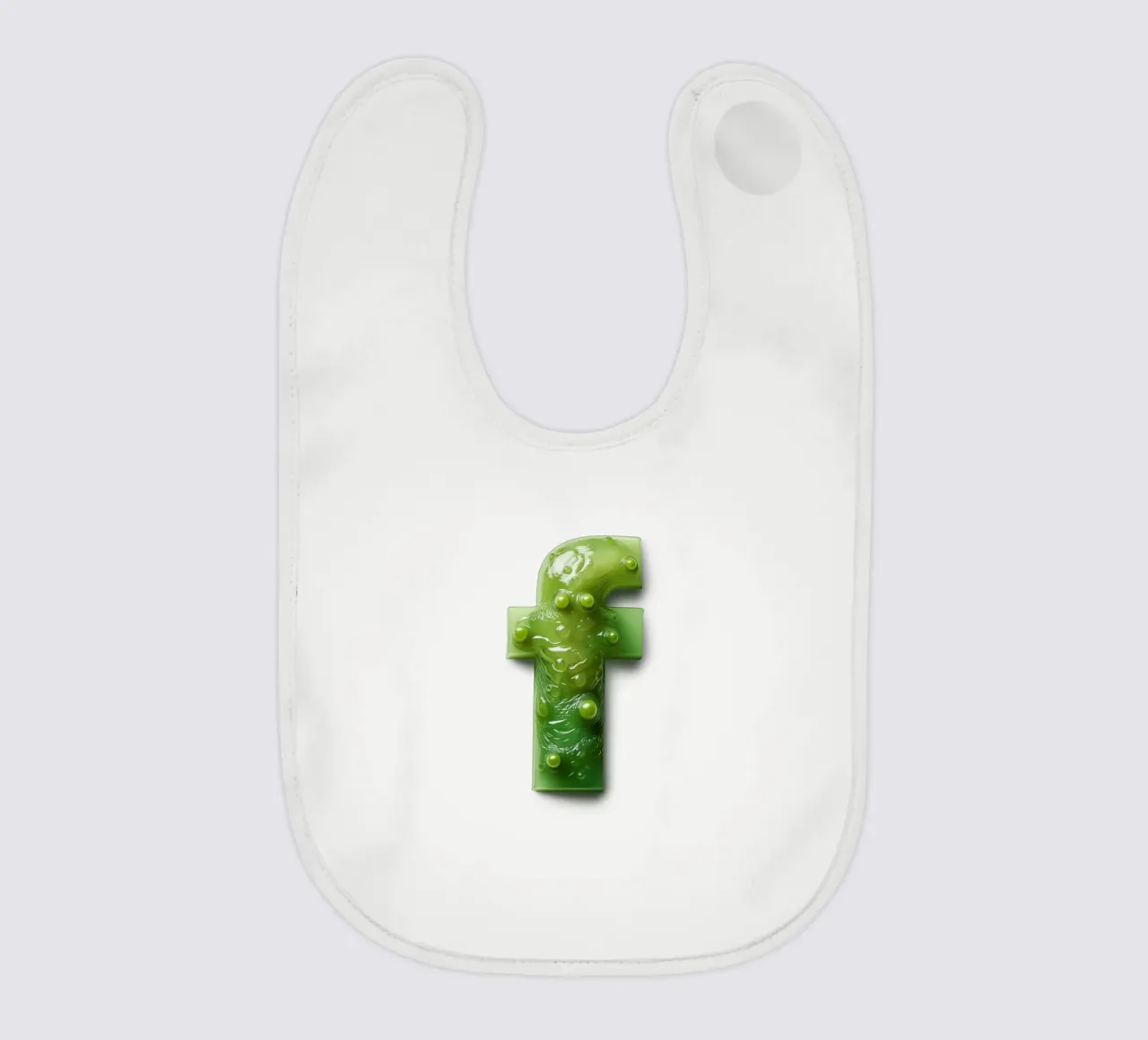 f - frog baby bib by The True Type
