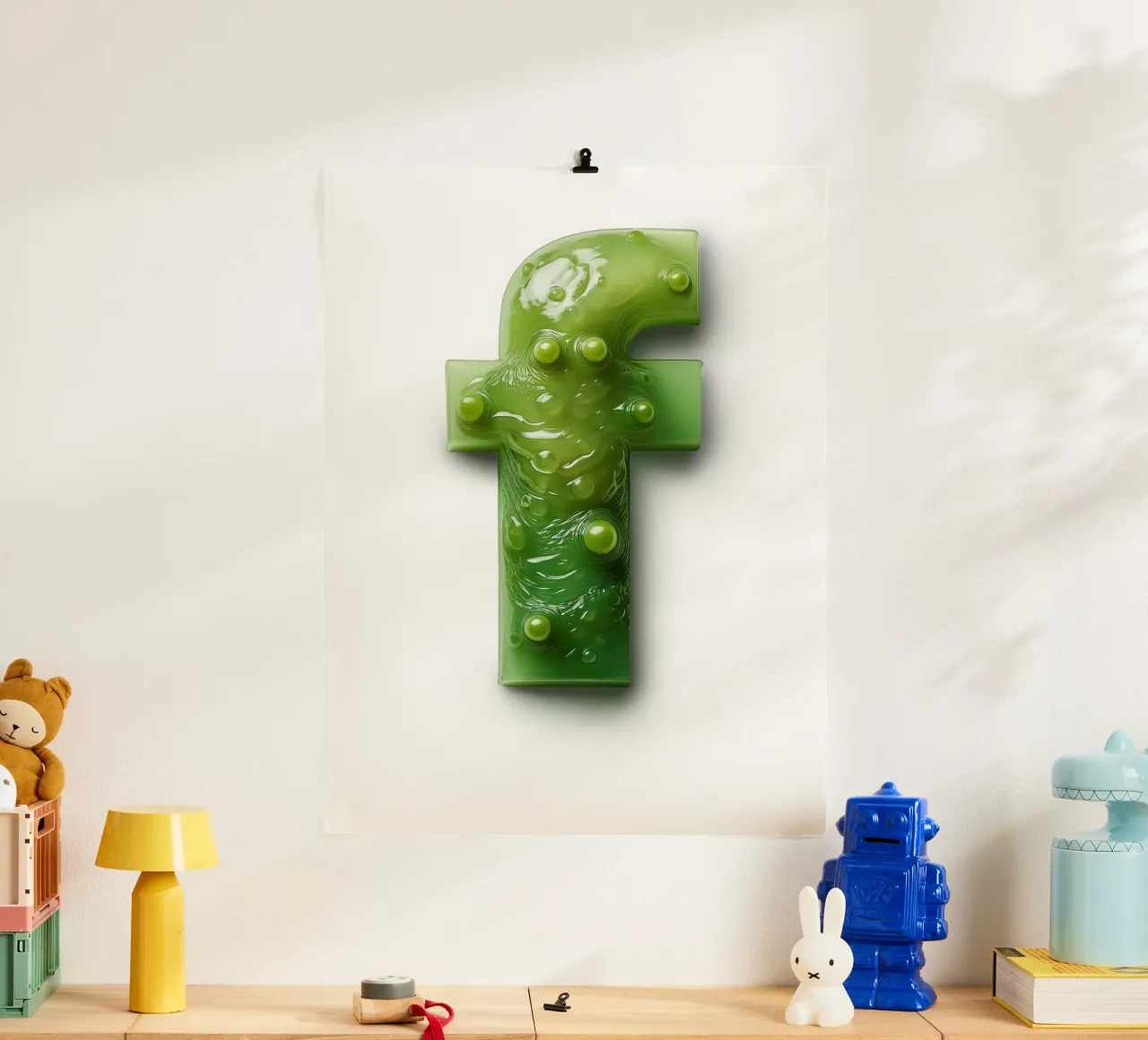 f - rana poster con telaio in alluminio da The True Type