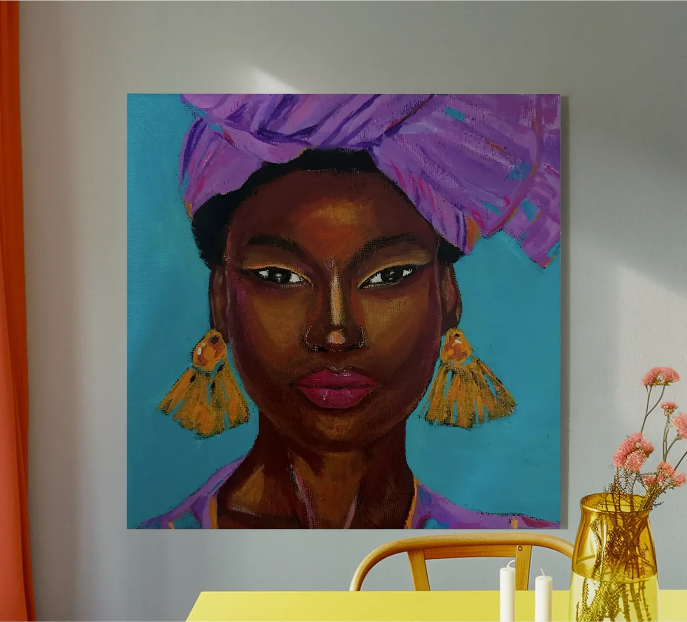 Vibrant portrait acrylic glass by artby_Izabella