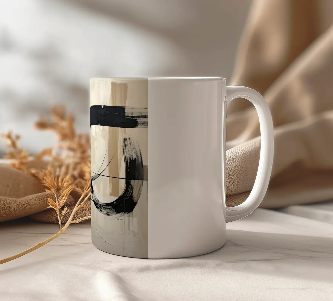 Abstract elegance ceramic mug by Katalier (Abstract Harmony)
