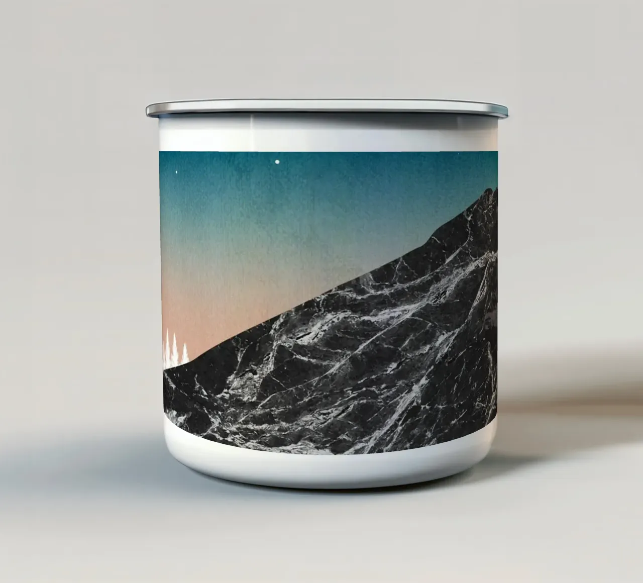 Serenità del lago di marmo tazza in smalto da kookiepixel