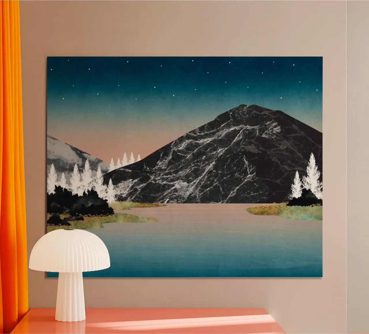 Serenità del lago di marmo poster da kookiepixel