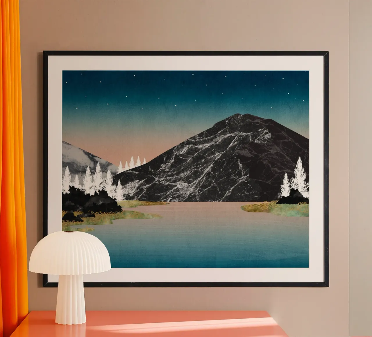 Serenità del lago di marmo poster da kookiepixel