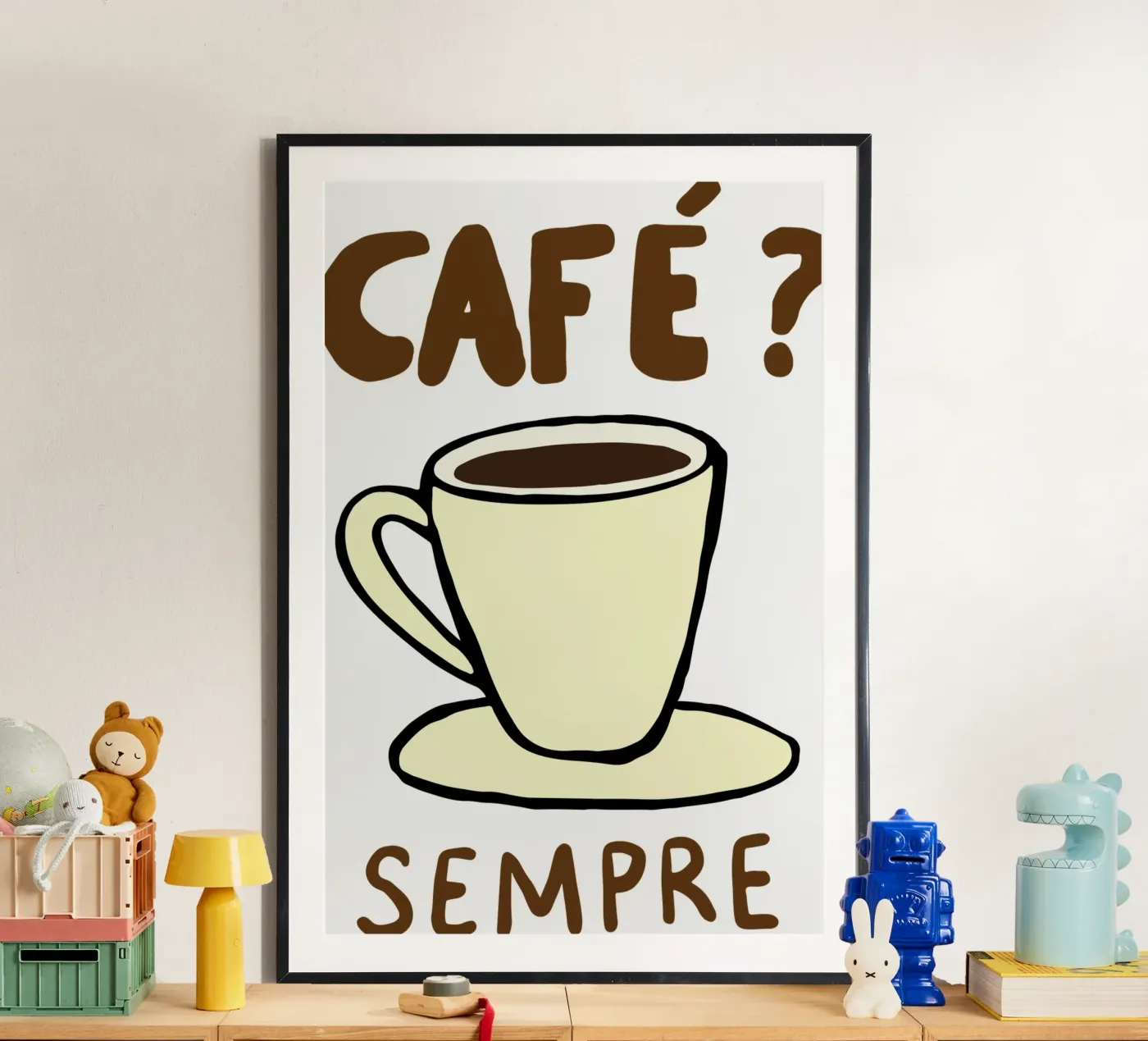 altijd koffie poster van Rawdenox