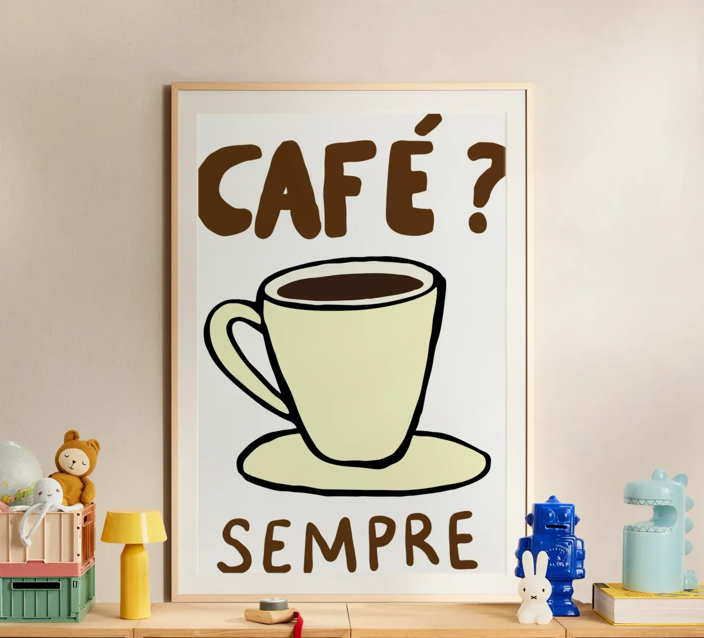 altijd koffie poster van Rawdenox