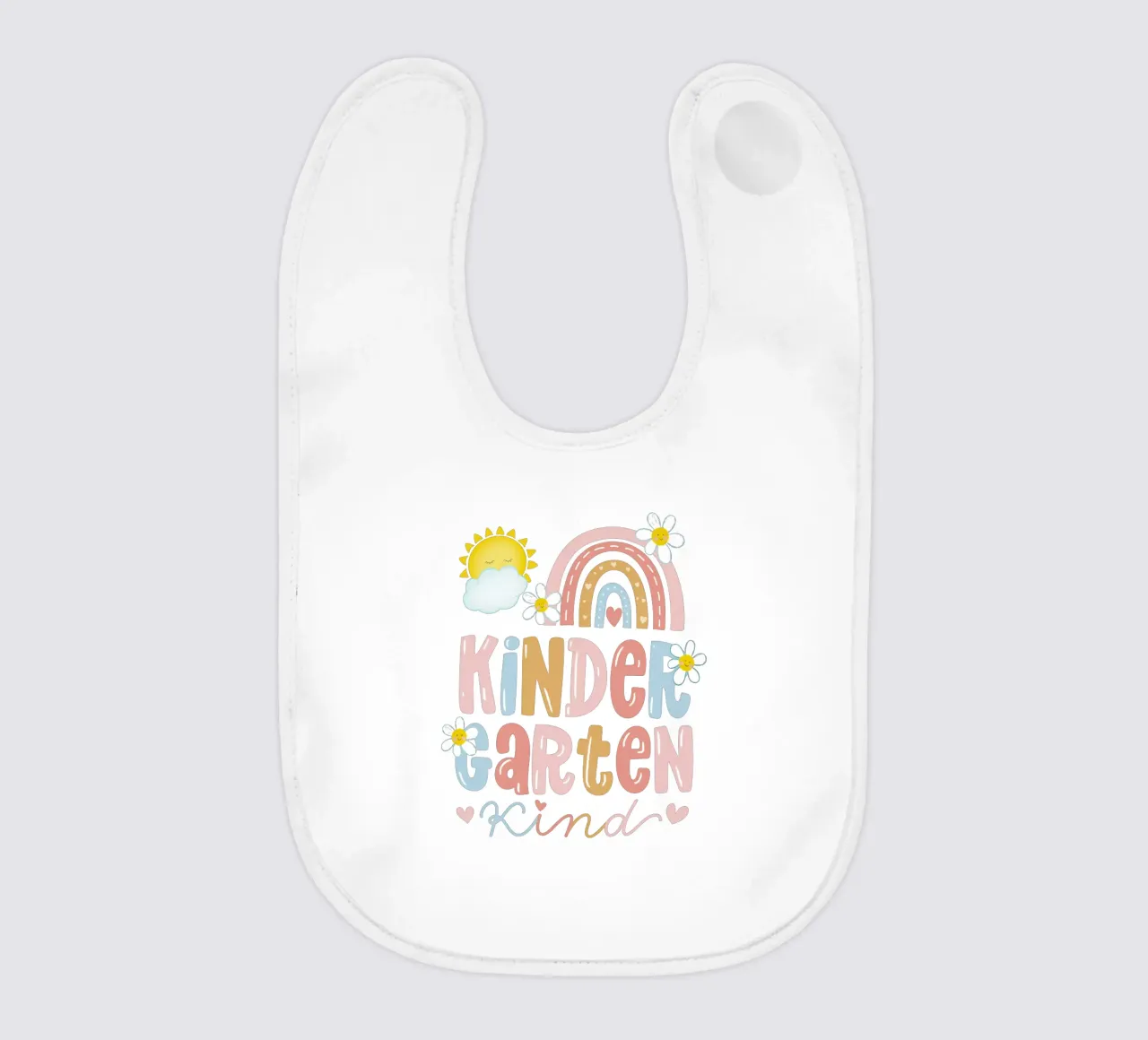 Bambino dell'asilo. Arcobaleno boho. Sole. Personalizzabile. bavaglino da CalliLetters