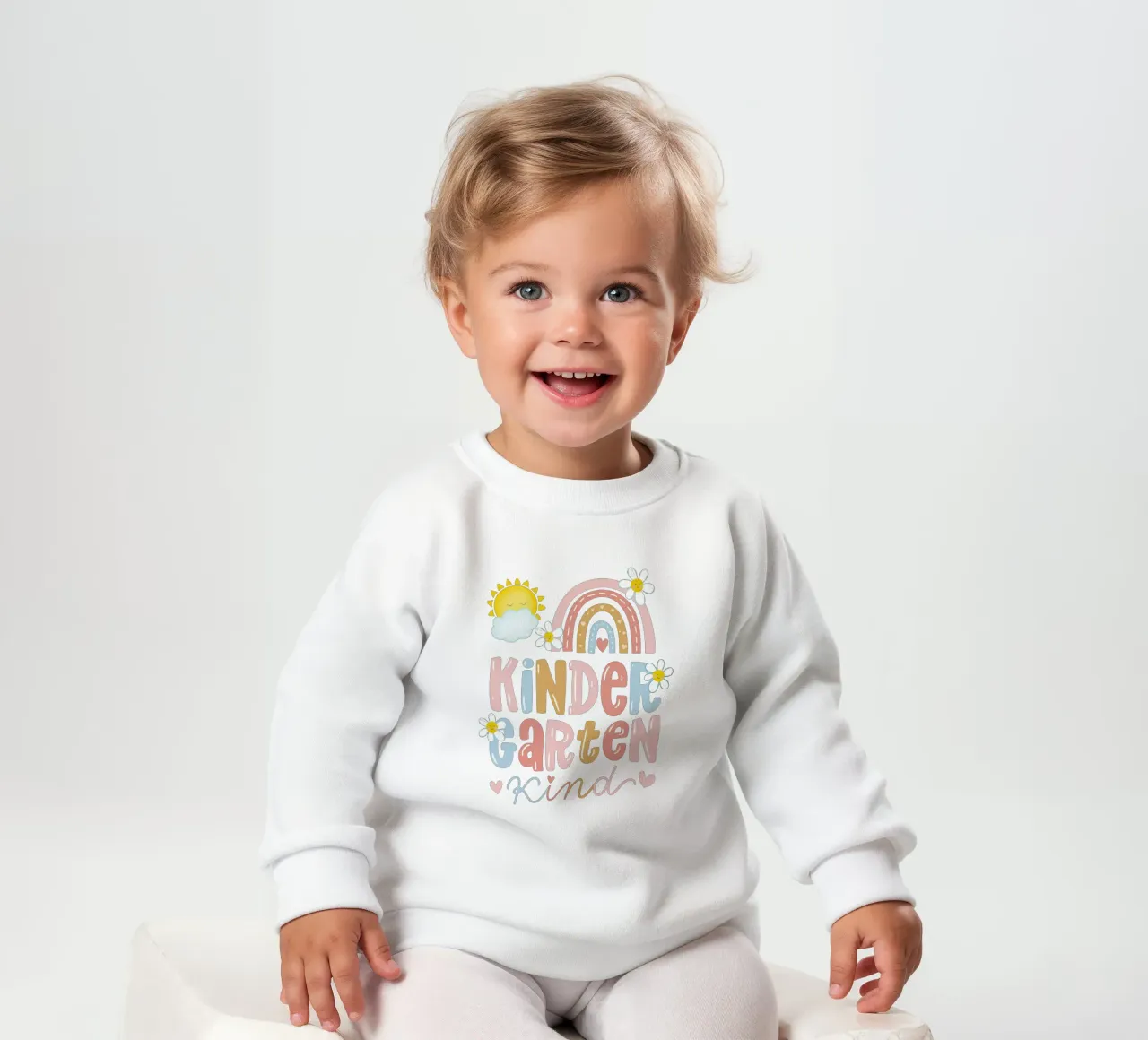 Bambino dell'asilo. Arcobaleno boho. Sole. Personalizzabile. felpa neonato da CalliLetters