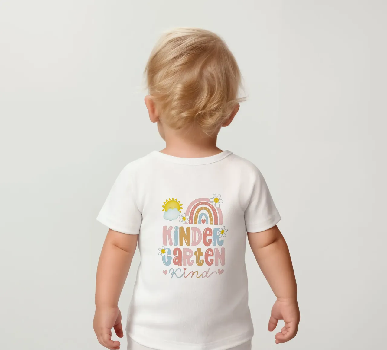 Bambino dell'asilo. Arcobaleno boho. Sole. Personalizzabile. maglietta neonato da CalliLetters