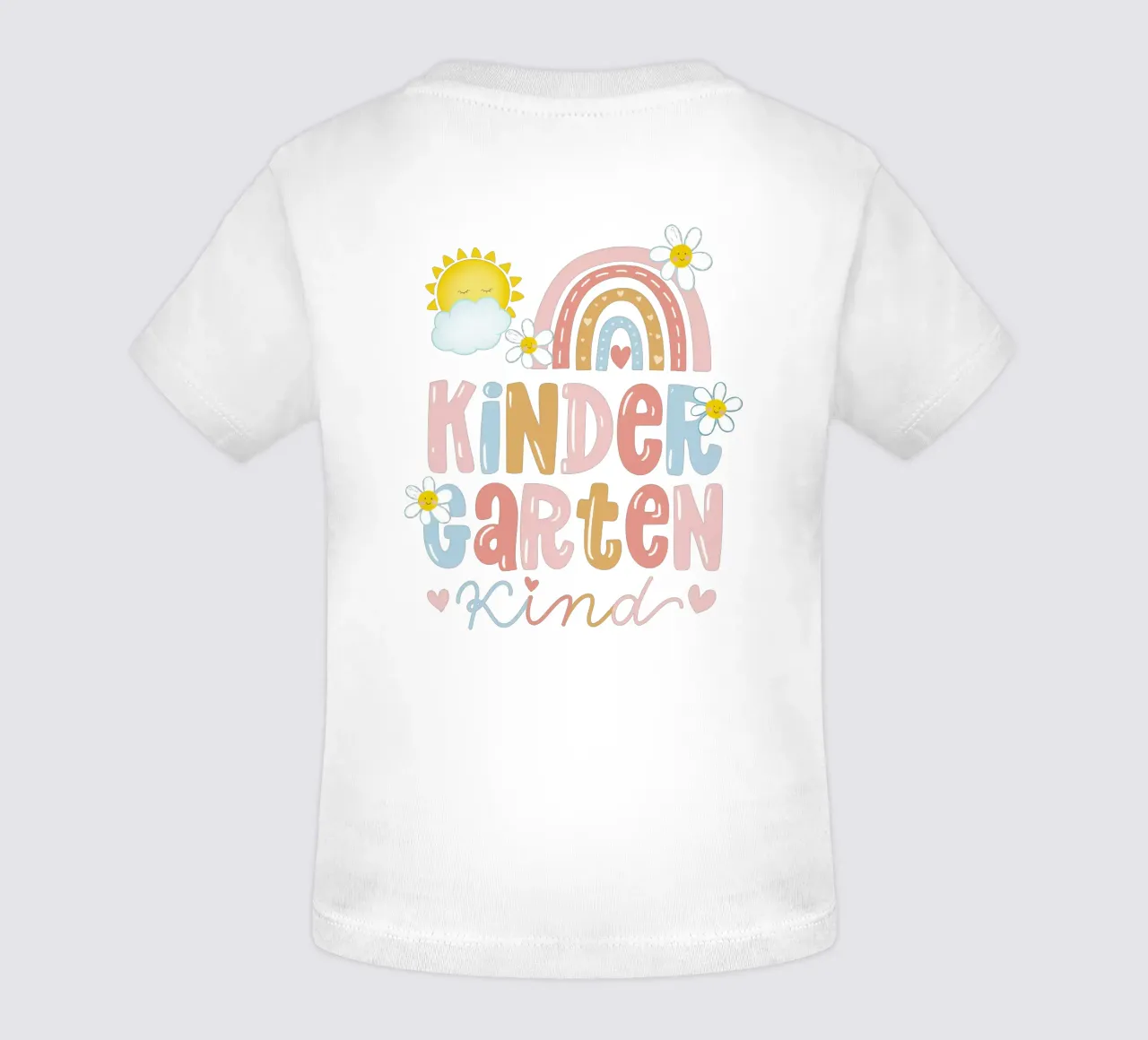 Bambino dell'asilo. Arcobaleno boho. Sole. Personalizzabile. maglietta neonato da CalliLetters