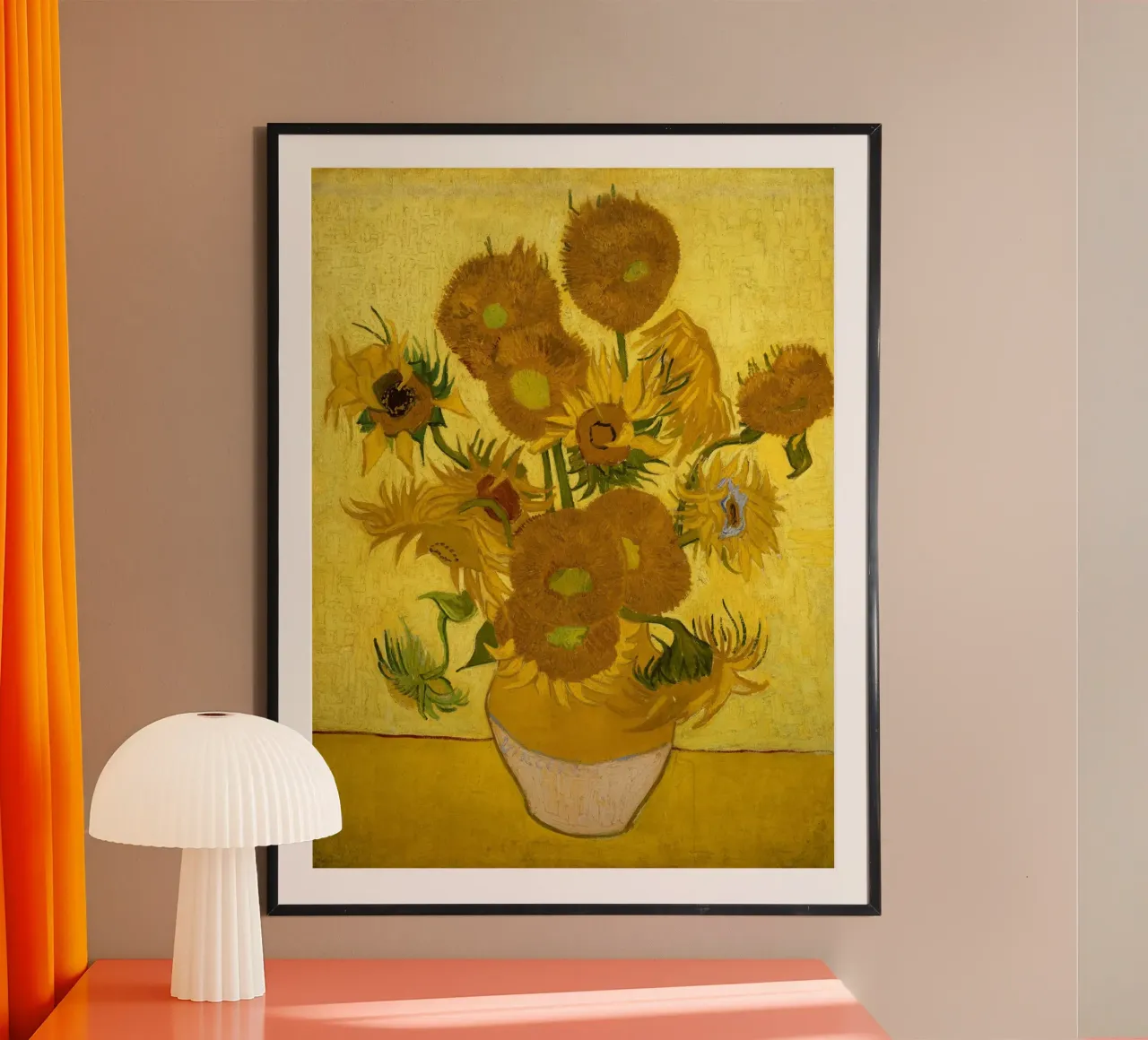 van Gogh - Girasoli poster con telaio in alluminio da ARTOTHEK