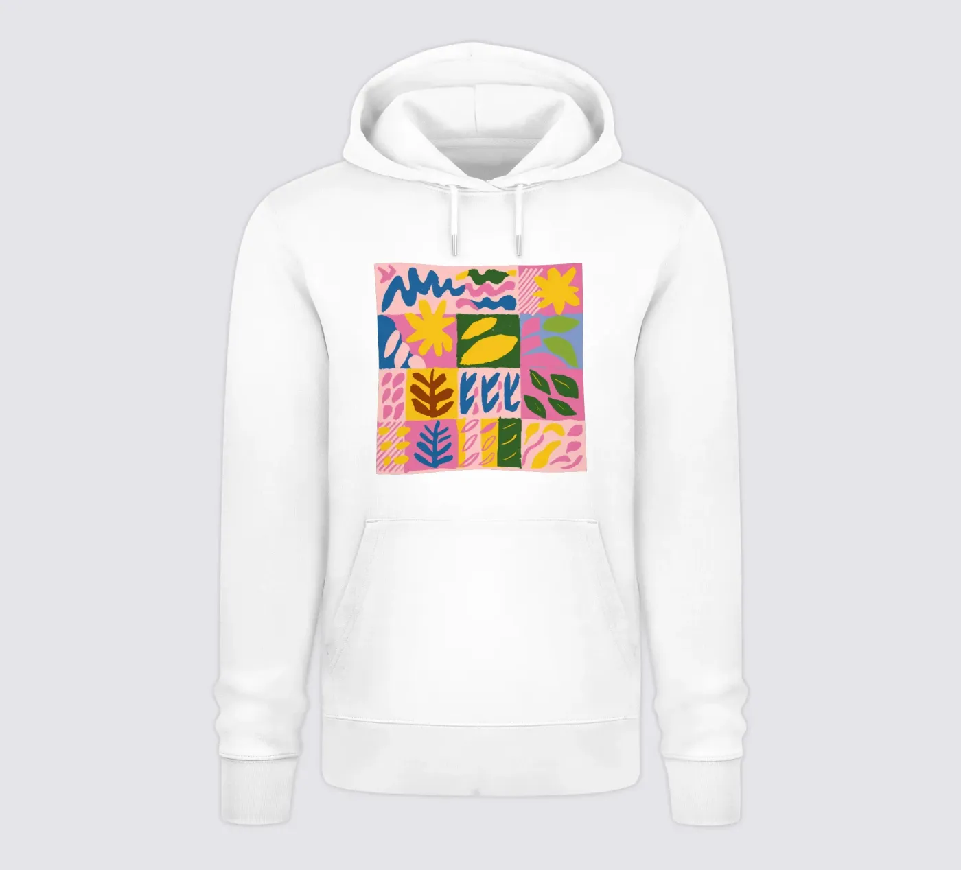 Speelse patchworkvormen hoodie van Sun Riser