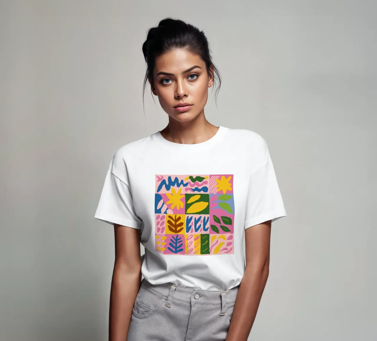 Playful Patchwork Forms t-shirt da Sun Riser